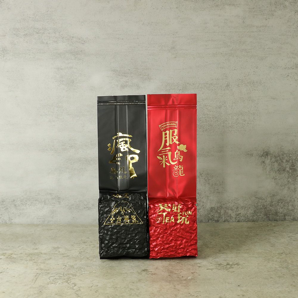 TeaFun 茶好玩 旗艦系列口糧茶組 瘋印烏龍+服氣烏龍(4包150g-1斤;茶葉.烏龍茶)