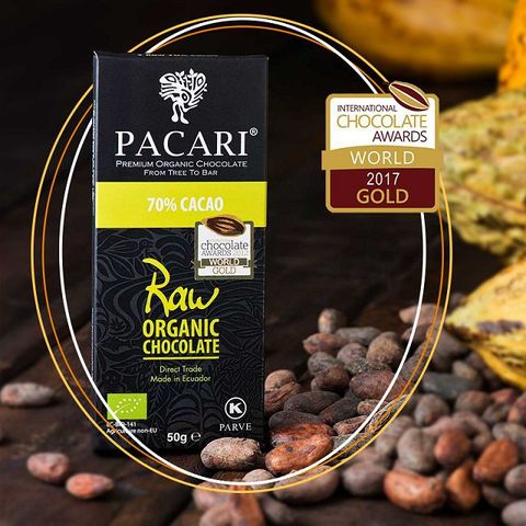 PACARI 連續六年奪得全球最佳巧克力 70%經典鮮濃生巧克力-50g/片