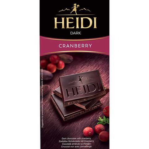 它，回來了~瑞士赫蒂 蔓越莓黑巧克力80g