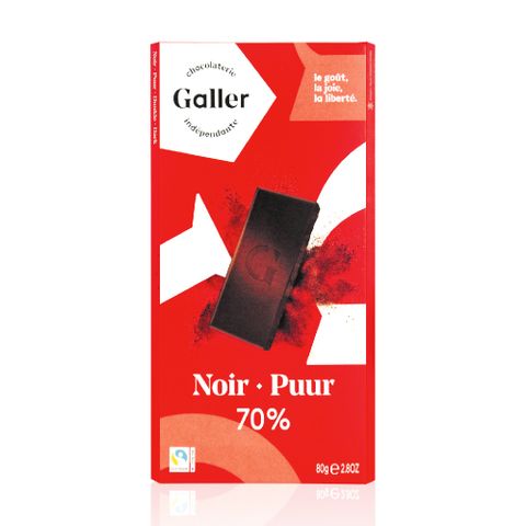 公平貿易巧克力Galler伽樂70%醇黑巧克力80g