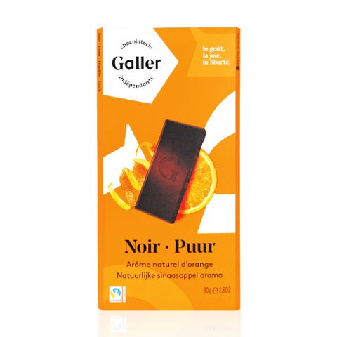 公平貿易巧克力Galler伽樂70%橙香醇黑巧克力80g