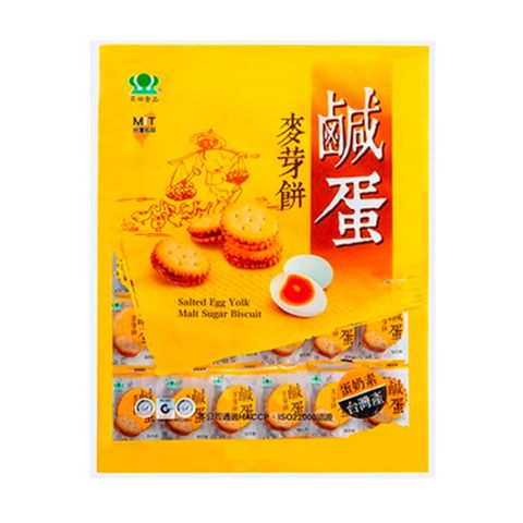 昇田食品 彰化鹹蛋麥芽餅 250g (蛋奶素)