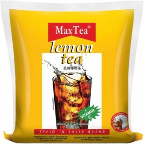 MAX TEA 檸檬風味茶粉包 25gx30入 印尼銷售冠軍品牌 水果茶/檸檬紅茶