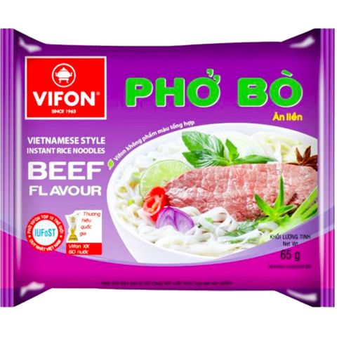 【VIFON】味豐 速食河粉 牛肉風味 60g X 30包 越南大廠暢銷品牌 VIFON - 全球10大最受歡迎的越南河粉/越南泡麵
