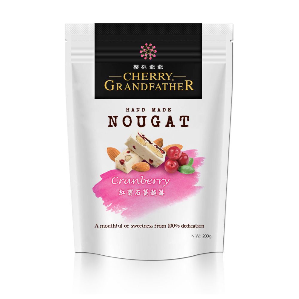 櫻桃爺爺  紅寶石蔓越莓牛軋糖(200g)