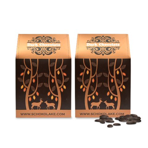 【巧克力雲莊】100%黑巧克力鈕扣豆100gx2盒