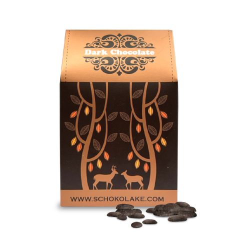 【巧克力雲莊】75%黑巧克力鈕扣豆100g