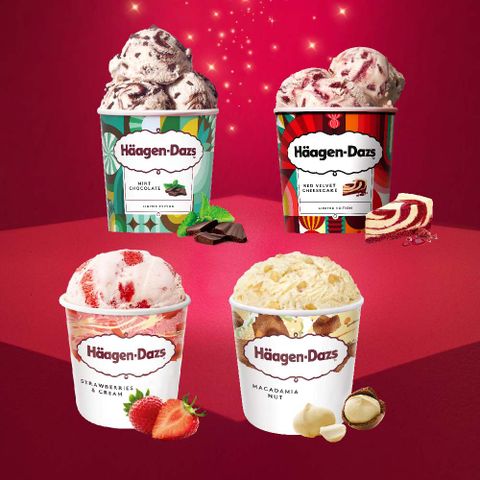 Haagen-Dazs 哈根達斯 極致歡慶品脫4入組(新品上市/官方旗艦直送)