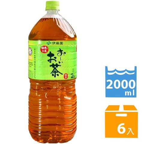 推薦商品伊藤園 綠茶飲料2L (6入組)