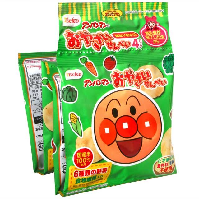 Befco 栗山 麵包超人4連野菜仙貝 (40g)