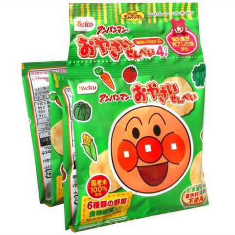 栗山  麵包超人4連野菜仙貝 (40g)