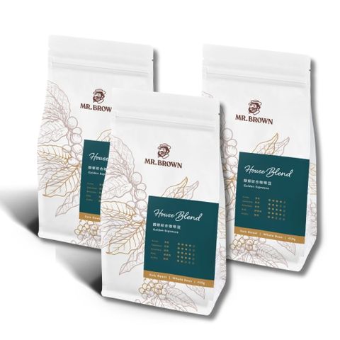 《伯朗》醇郁綜合咖啡豆(450克/袋)x3袋
