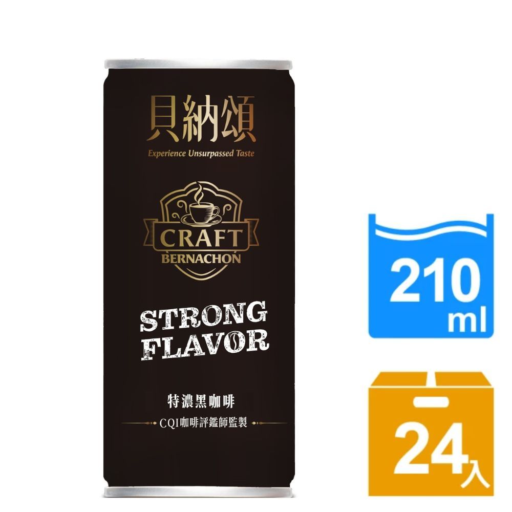 貝納頌 義式特濃黑咖啡(210ml*24入)