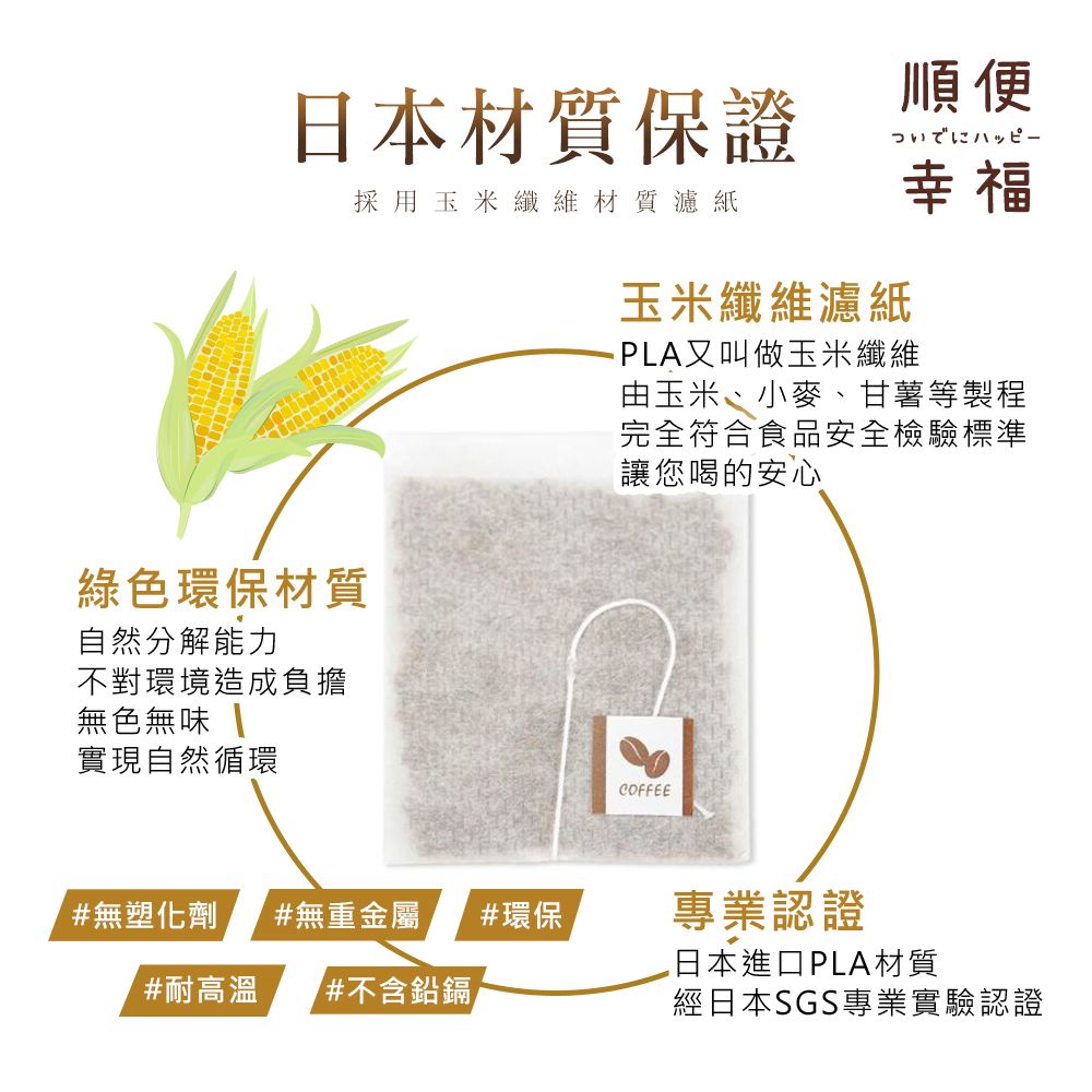 順便幸福 現磨浸泡式咖啡-經典不敗系列12包x1盒(冷泡 沖泡 茶包)
