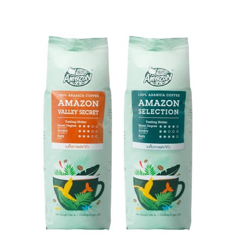 【Cafe Amazon】品牌精選水洗咖啡豆2入組 (中深焙250g+中焙250g)