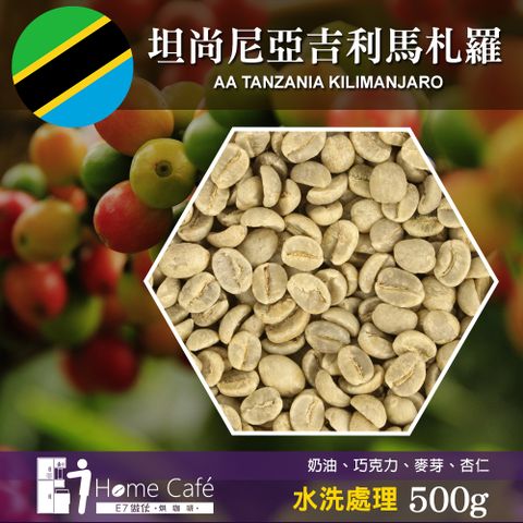 E7HomeCafe一起烘咖啡 坦尚尼亞吉利馬札羅AA水洗處理咖啡生豆500克