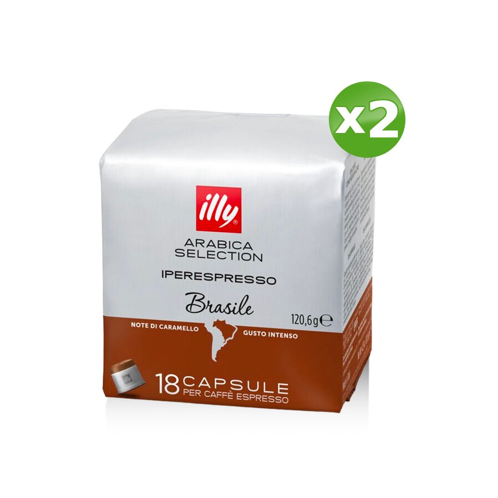 ILLY 經典產地豆咖啡膠囊-巴西18入x2盒