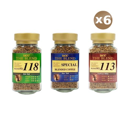UCC 118/精選/113即溶咖啡 90g (風味任選)x6罐