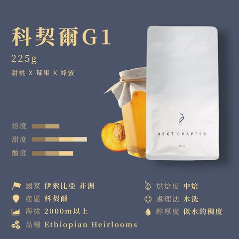 《新篇章咖啡》咖啡豆｜耶加雪菲 科契爾 225g