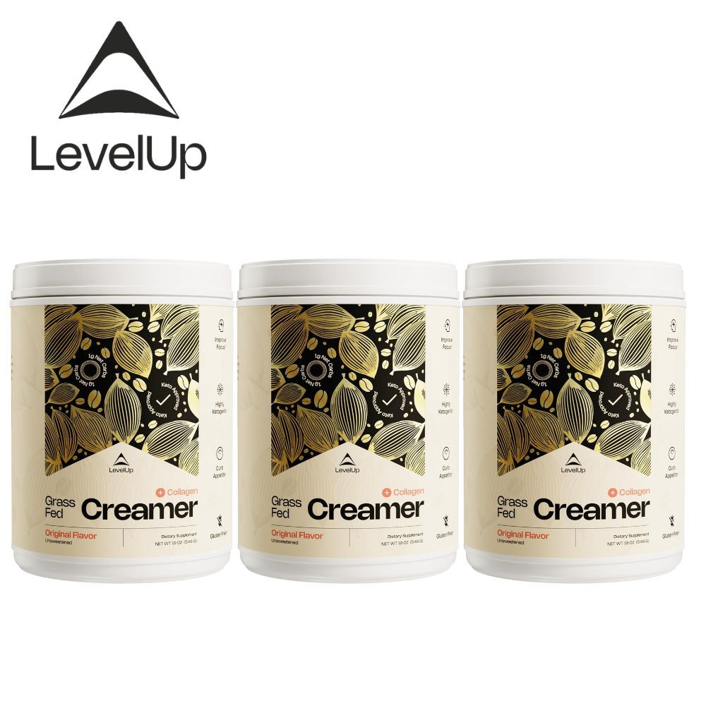 LEVELUP 《美國》純淨C8 MCT防彈即溶粉548gx3罐