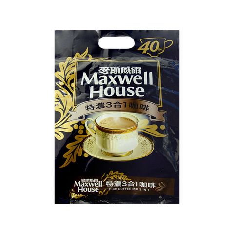 麥斯威爾 Maxwell 特濃3合1咖啡 (13gX40包)x2袋