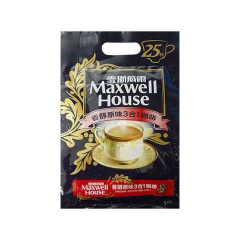 麥斯威爾 Maxwell 香醇原味3合1咖啡(14gX40包)x2袋