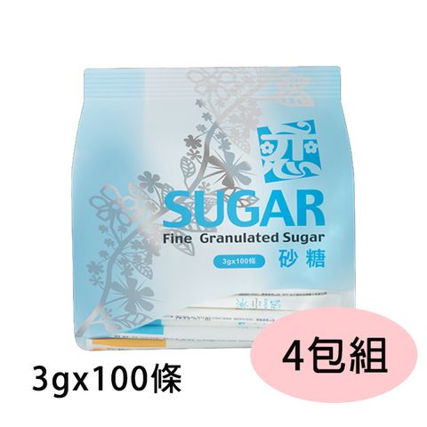 BOGARI 開元食品 【4包組】 戀砂糖包3g(長條)100入/包