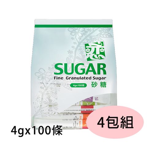 BOGARI 開元食品 【4包組】 戀砂糖包4g(長條)100入