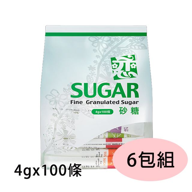 BOGARI 開元食品 【6包組】 戀砂糖包4g(長條)100入