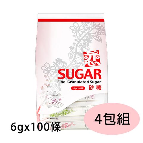【4包組】開元食品 戀砂糖包6g(長條)100入