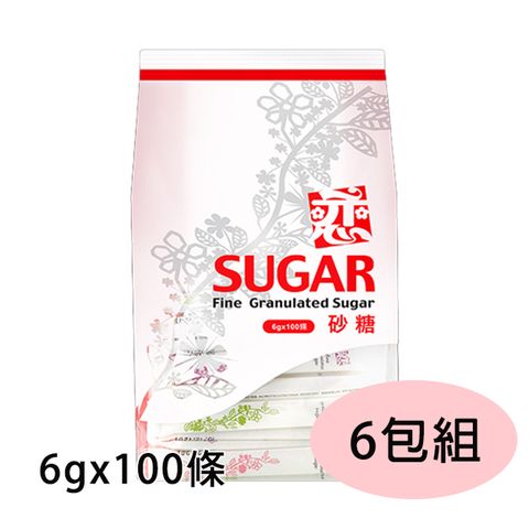 【6包組】開元食品 戀砂糖包6g(長條)100入