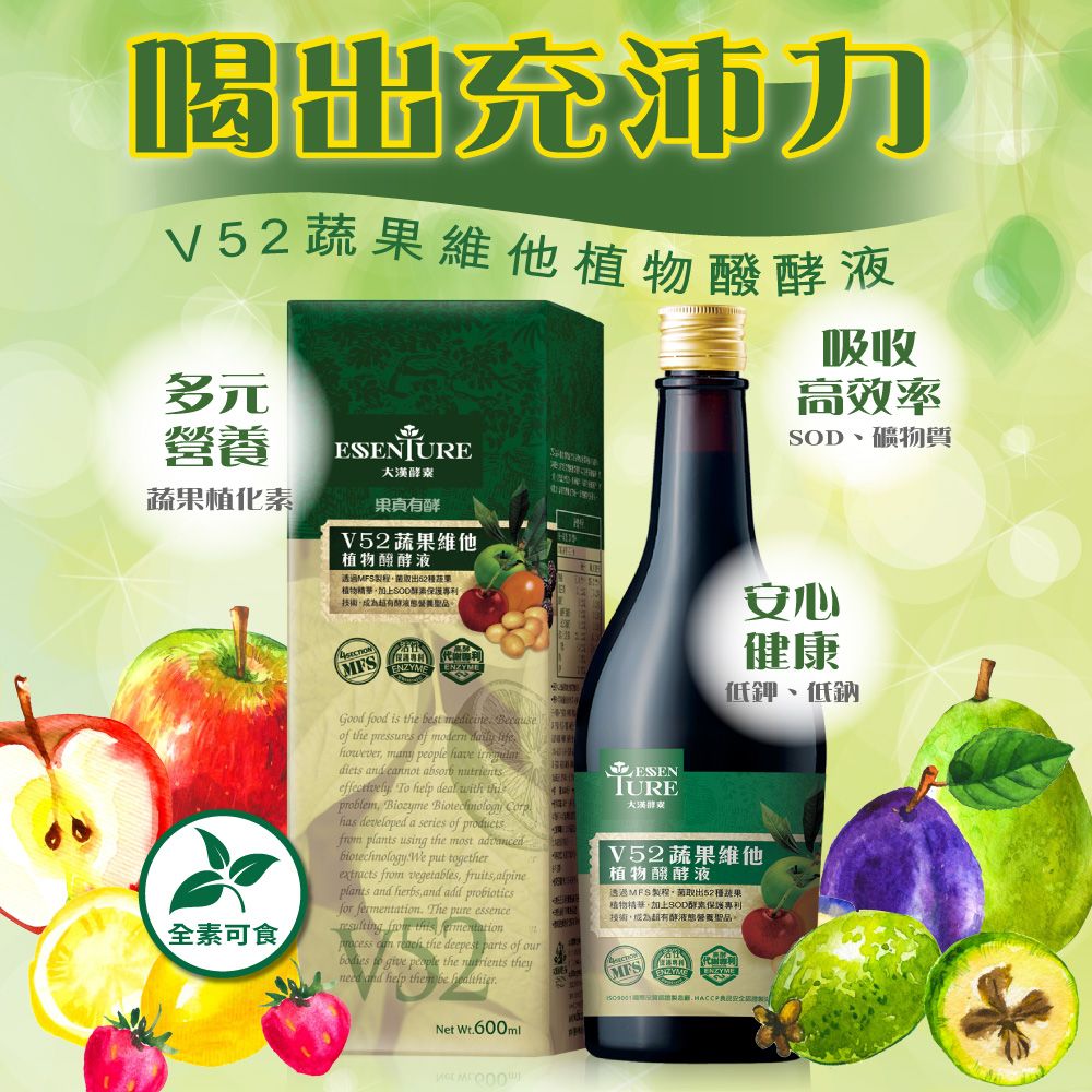 大漢酵素 七福果綻禮盒-V52蔬果酵素