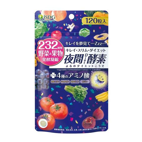 【日本 ISDG 醫食同源】232種蔬果發酵 夜間酵素(120粒/包)X3