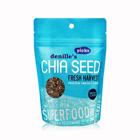 Denille's Picks 【denilles picks】黑色奇亞籽/奇亞子/CHIA SEED/鼠尾草籽1包 (150公克)