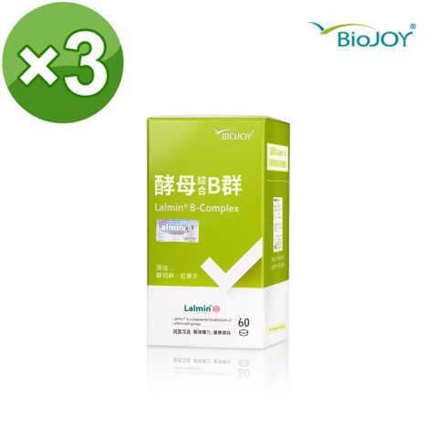 BioJOY 倍乘營養專家 Lalmin天然酵母B群加鋅_35種營養素(60錠/瓶)x3入《百喬生醫》