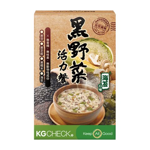 【聯華食品 KGCHECK】黑野菜活力餐_海苔口味(6包/盒)