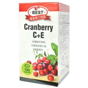 【貝斯特 蔓越莓C+E口含錠(100錠/瓶)】高濃縮萃取
