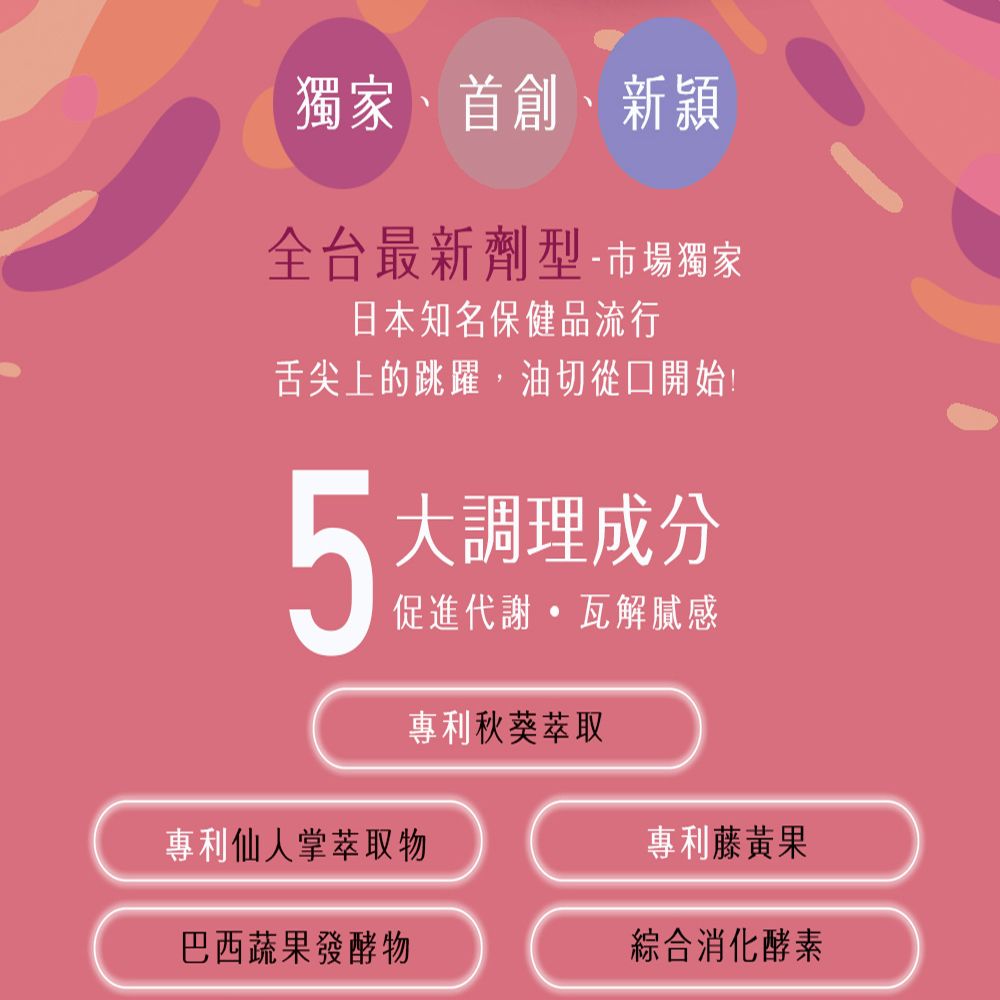冠軍生醫  油切跳跳錠x1盒(30顆/盒;專利多種植物萃取物)