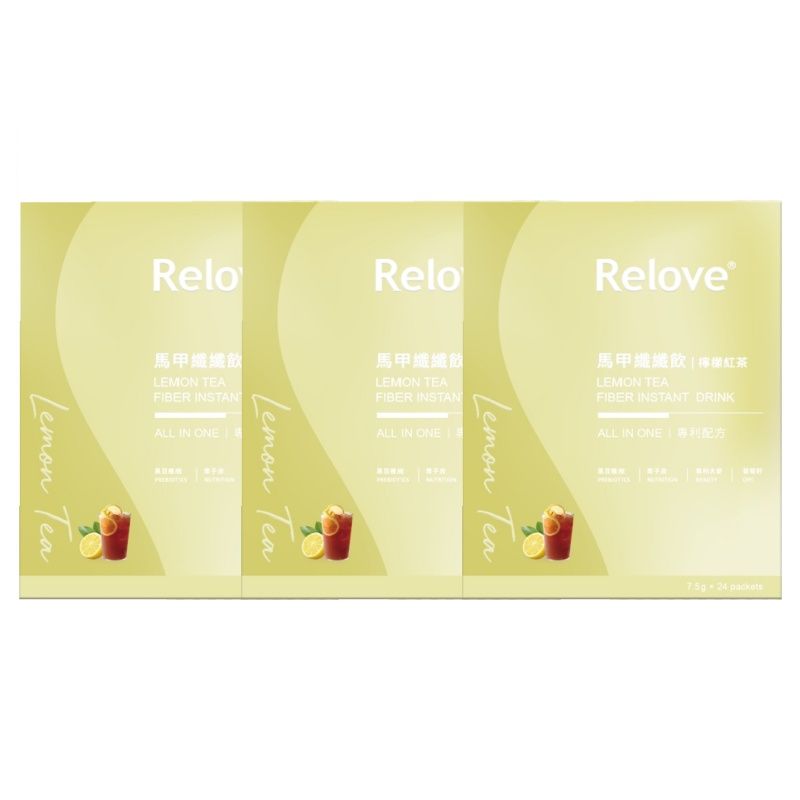 Relove 【3入超值組】Relove 馬甲纖纖飲 檸檬紅茶風味 24包/7克