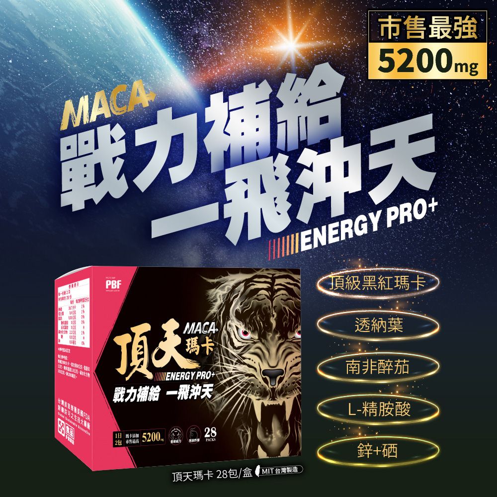 PBF 寶齡富錦  頂天瑪卡-Maca (28包/盒) 2入組