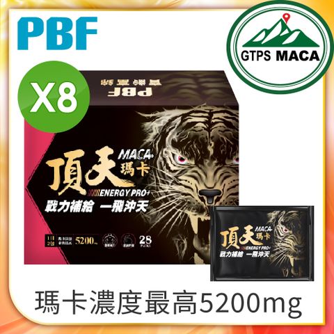 品牌加碼贈雙重好禮【PBF寶齡富錦】 頂天瑪卡-Maca (28包/盒) 8入組