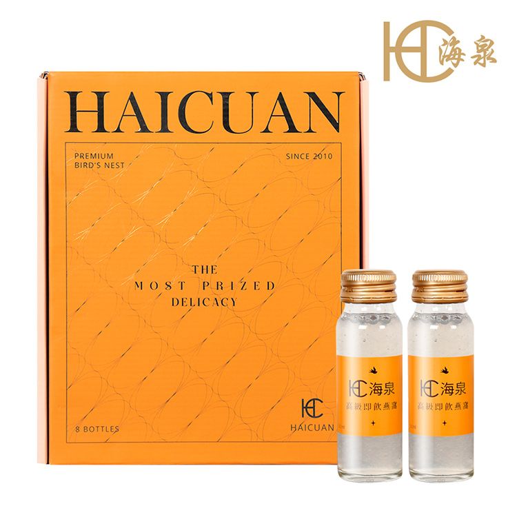 HAICUANPREMIUMBIRDS NEST BOTTLESSINCE 2010THEMOST PRIZEDDELICACY 海泉HÁICUAN 海泉高級即飲燕