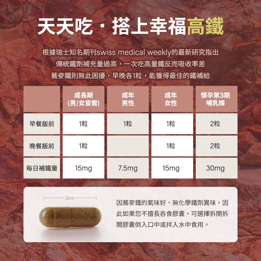 人可和 【蕎麥鐵】天然二價鐵｜高效建構血紅素x女性保養x懷孕期必備