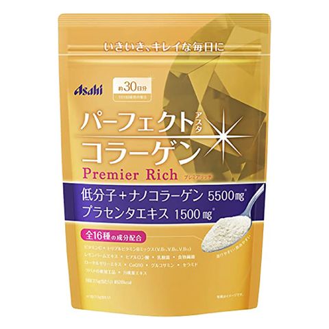 【日本 Asahi】朝日 神經醯胺膠原蛋白+玻尿酸Q10粉 黃金尊爵 (228g/包)