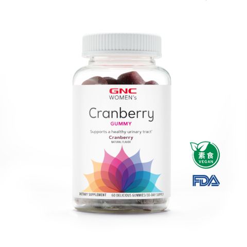 GNC 健安喜 蔓越莓軟糖(60粒/瓶) 女性私密呵護 友善劑型輕鬆補充