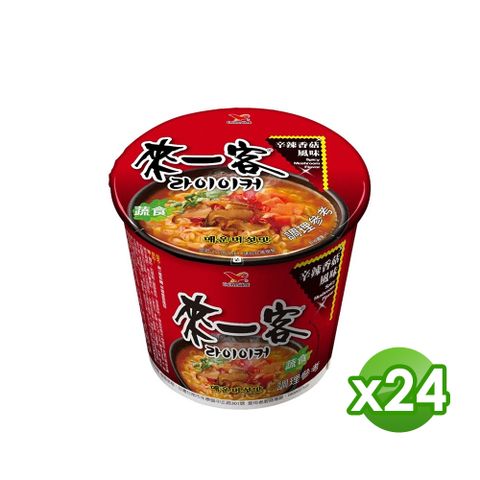 來一客 來一客杯麵_辛辣香菇風味(12杯/箱)X2箱