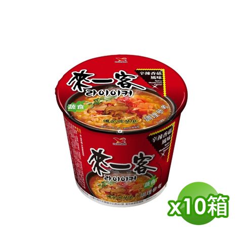 來一客 來一客杯麵_辛辣香菇風味(12杯/箱)X10箱