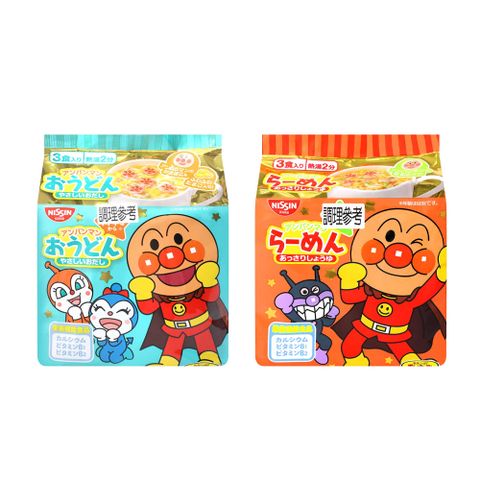 日清食品 麵包超人 拉麵+烏龍麵組合