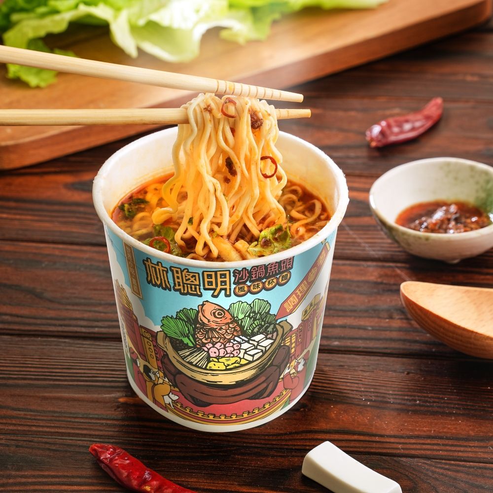 林聰明 【嘉義林聰明】沙鍋魚頭風味杯麵(12杯/箱)