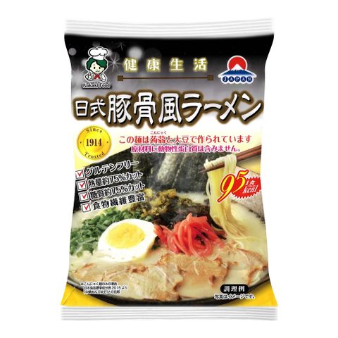 特色泡麵日本NAKAKI 蒟蒻纖食拉麵-日式素豚骨風味152g